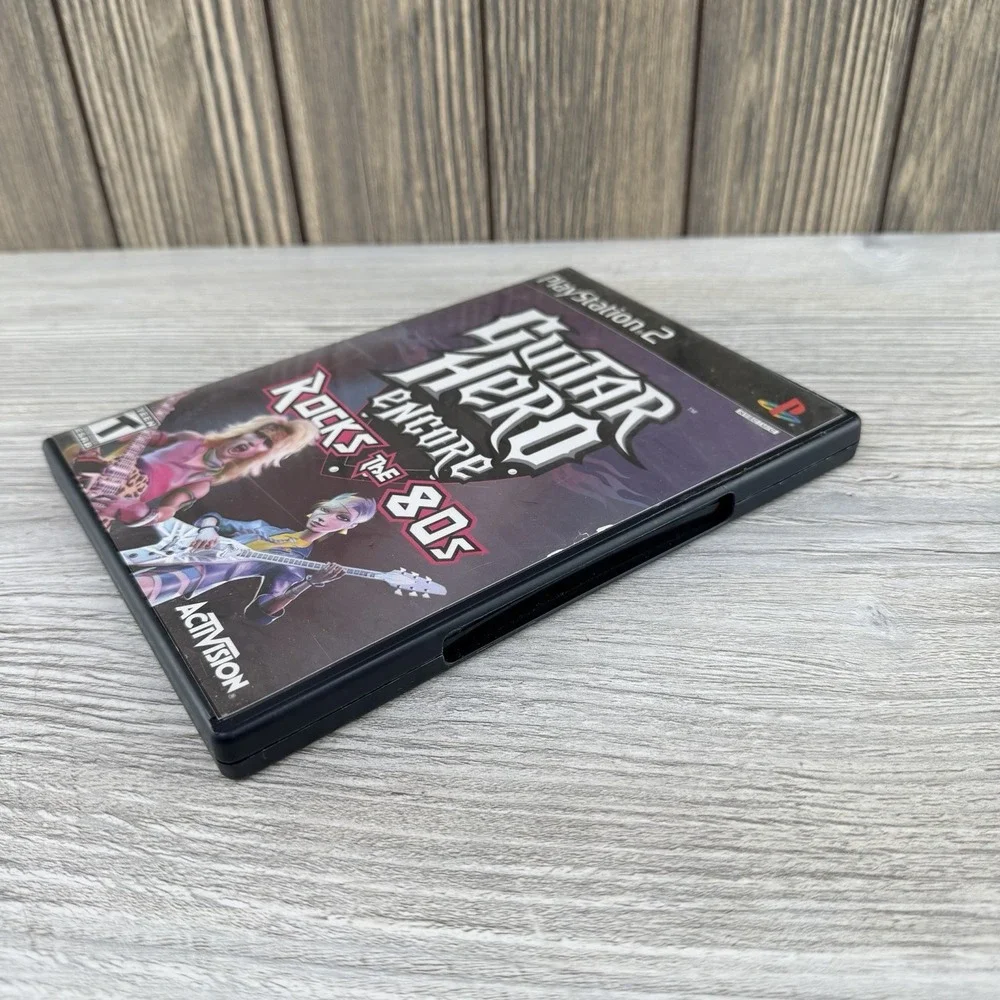 Guitar Hero Encore Rocks the 80s Playstation 2 PS2 Game CIB Manual & Poster